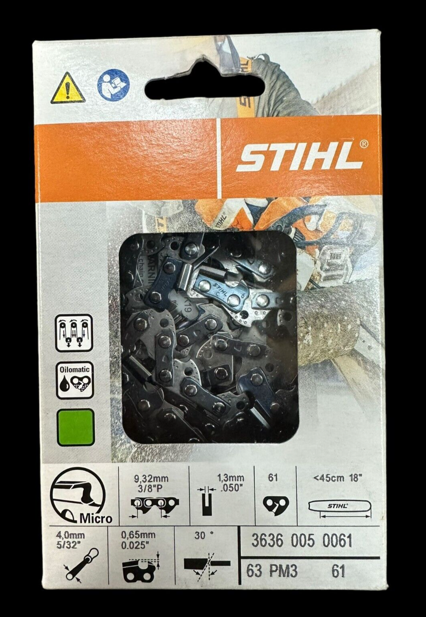STIHL 3636 005 0061 Chain 3/8 Pitch .50 61 DL 18 STIHL 3636 005 0061 Chain 3/8 Pitch .50 61 DL 18