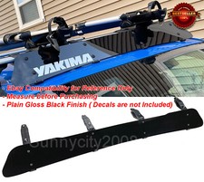 Fit Ford Chevy 53 X 6 Black Roof Rack Wind Fairing Deflector For Cross Bar Fit Ford Chevy 53 X 6 Black Roof Rack Wind Fairing Deflector For Cross Bar