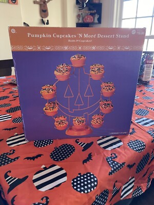 Halloween Cupcake Stand Pumpkin Target Orange NEW