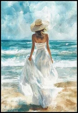 Beach Walk 3 - Chart Counted Cross Stitch Patterns Needlework DMC Color DIY