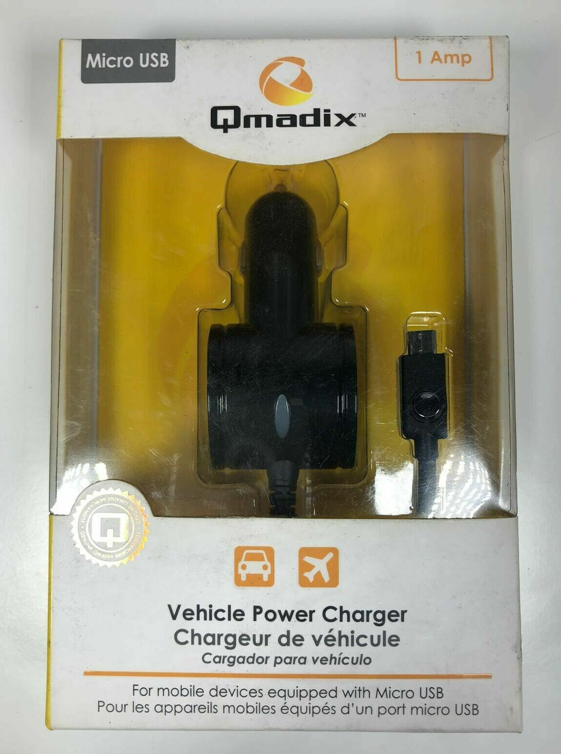 Qmadix 2.1A 7Ft Micro USB Vehicle Power Charger with Extra USB Port eBay