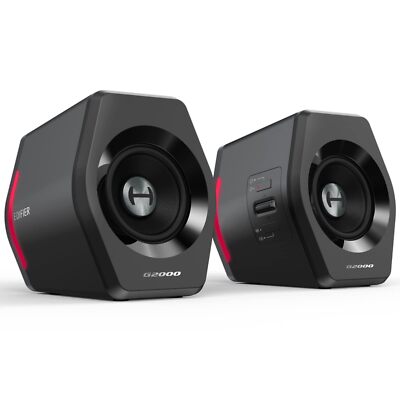 Edifier G2000 gaming speaker PC PC PS5 monitor Bluetooth/USB-A/3.5mm Black NEW 