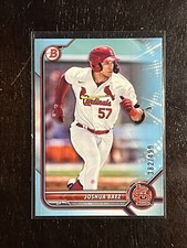 22 Bowman Draft Paper Base Sky Blue #BD-76 Joshua Baez #/499 Cardinals