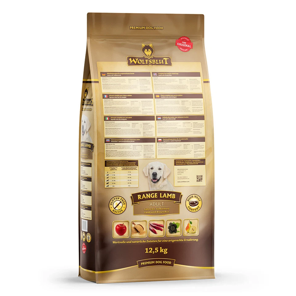 Wolfsblut Adult Range Lamb - Lamm und Vollkornreis Trockenfutter 12,5 kg - Bild 3 von 4