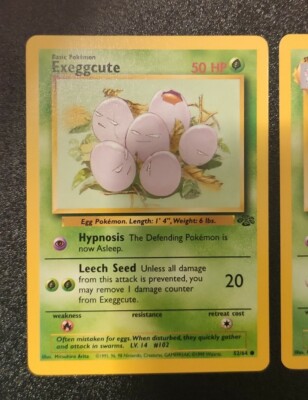 1995 exeggcute pokemon card value 1999 Pokemon Jungle Exeggcute #52 & Exeggutor #35 PSA 9/10?