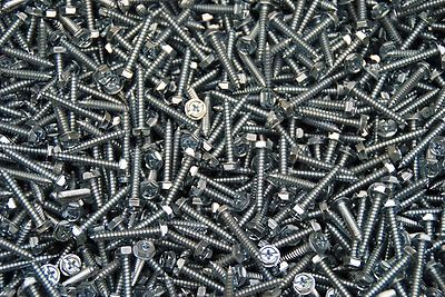 (700) Phillips-Slotted-Hex Combo Head 10 x 1-1/4 Sheet Metal Screws AB Thread