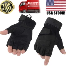 Outdoor Fingerless Half Finger Gloves Tactical Biking Shooting Hunting Gloves