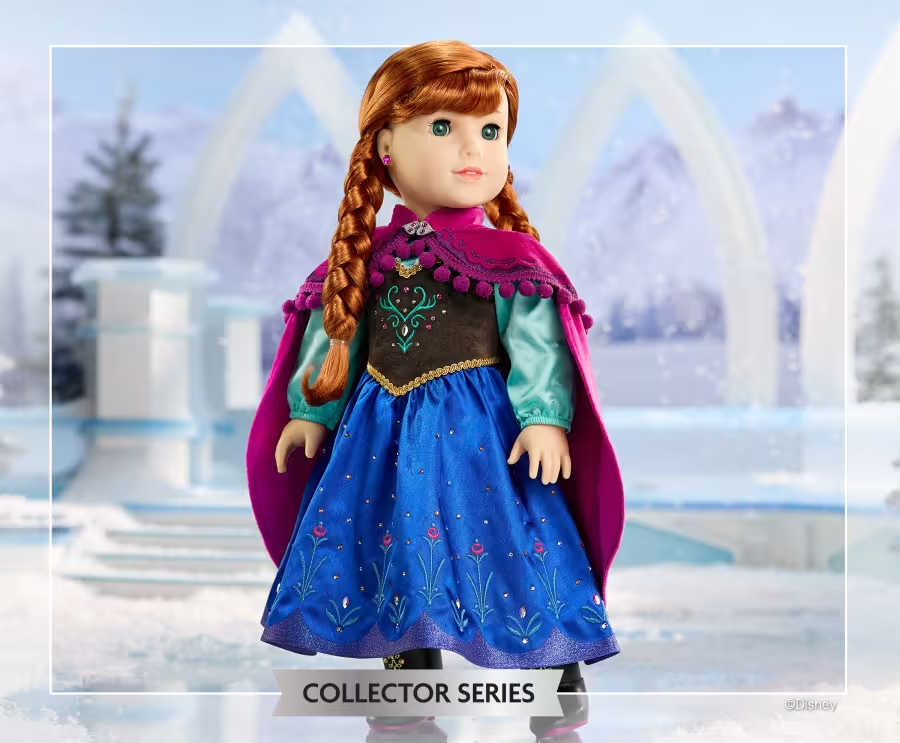 👑American Girl SWAROVSKI Disney Frozen Anna 18 inch Doll 💎IN