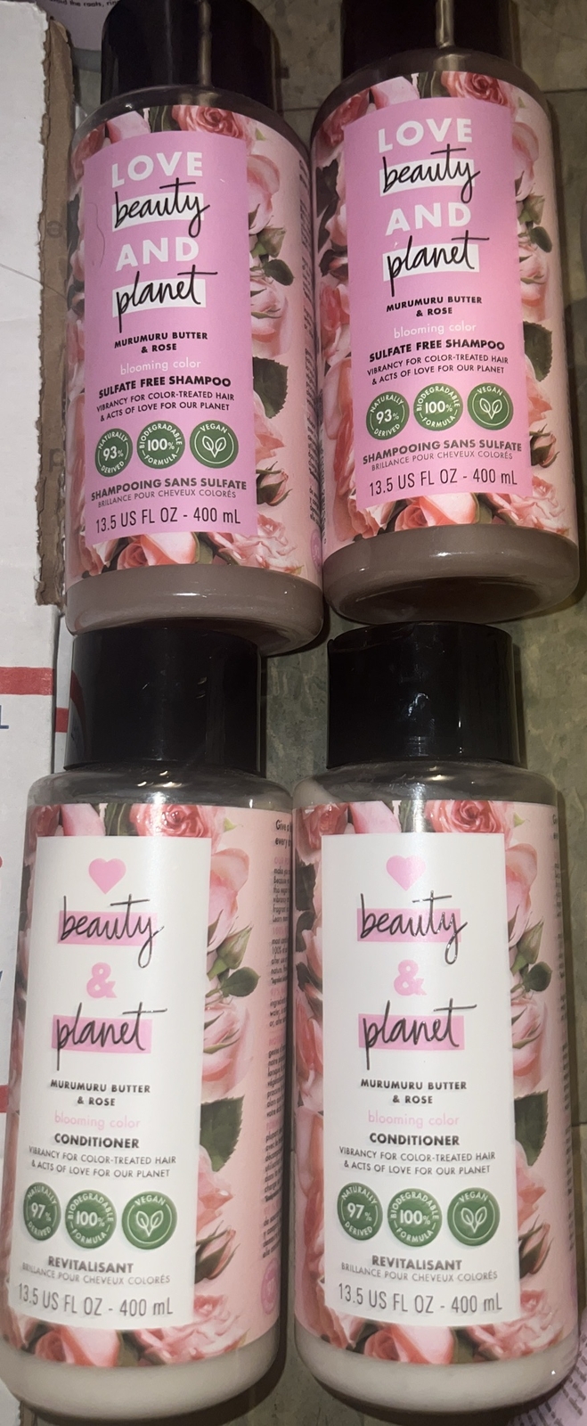 LOT 4 Love Beauty & Planet Rose Shampoo & Conditioner