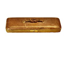 Antique Victorian Concertina Style Leather Glove Box Case  Stretcher VGC