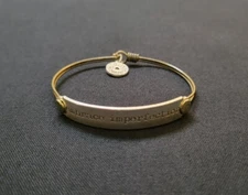 Sweet Romance Brass Bangle Bracelet