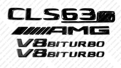 Trunk Black Emblem Badge Letter for Mercedes-Benz CLS63s AMG C218 V8 Biturbo