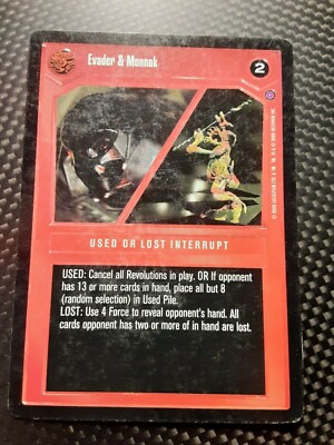 Decipher Star Wars Reflections 2 CCG RARE BB Lt. Play EVADER & MONNOK