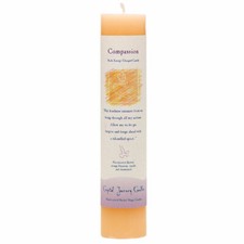 NEW Crystal Journey Herbal Magic COMPASSION Candle - Reiki Charged 7" Pillar