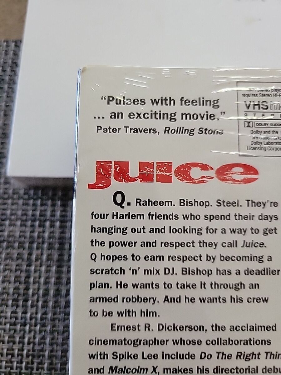 Juice VHS, 1992 Tupac Shakur, Paramount Watermark on seal Juice VHS, 1992 Tupac Shakur, Paramount Watermark on seal