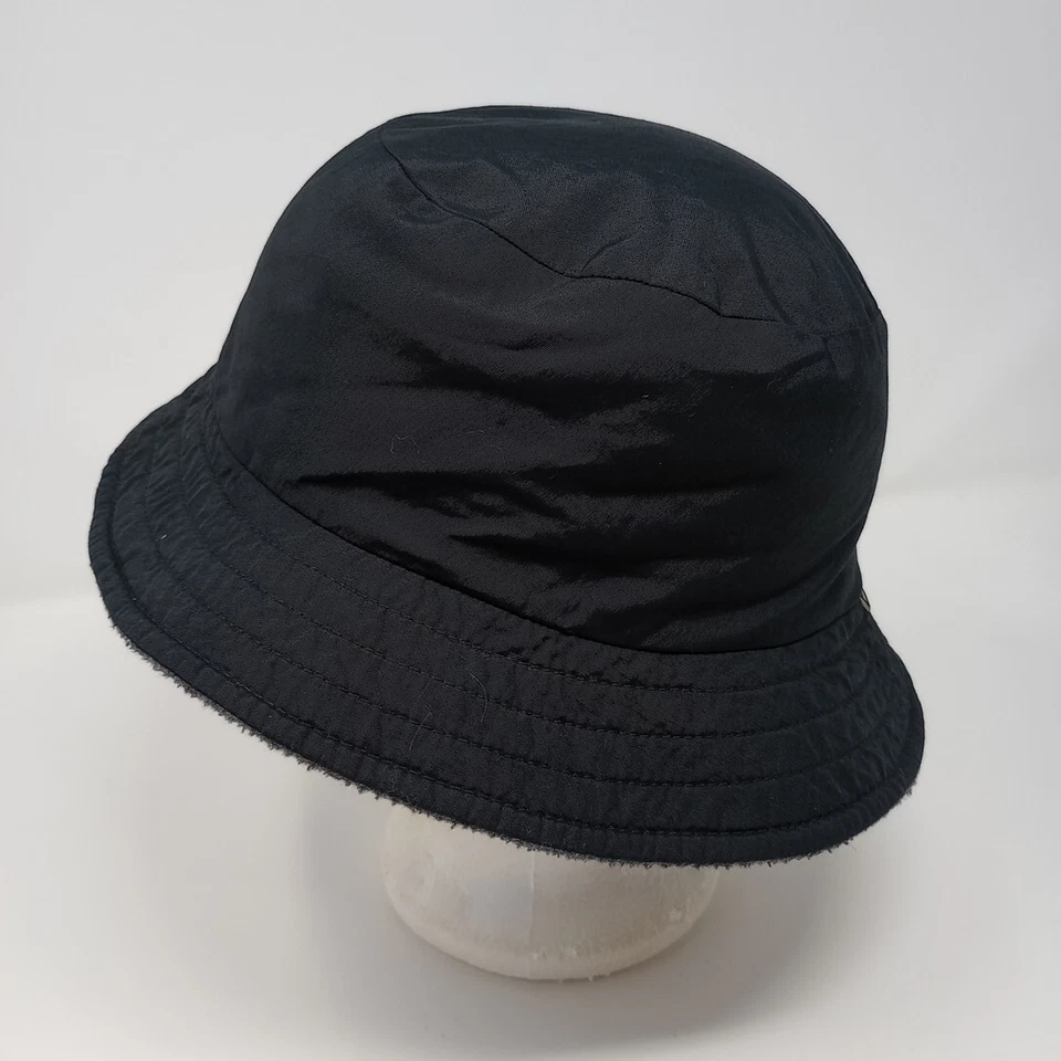 Старый темно-синий нейлона флиса с подкладкой размер S/M 2000s серый черный полный поля шляпа крышка - Изображение 3 из 4