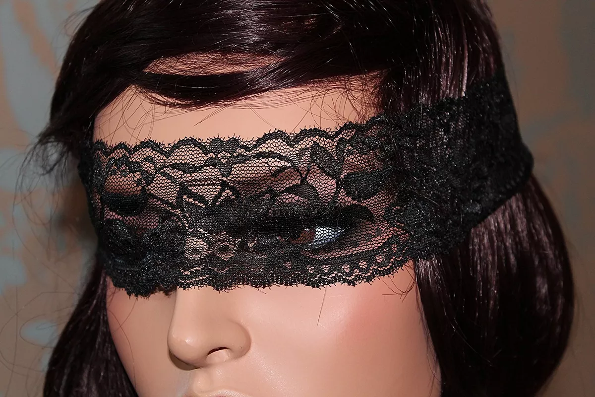 Black Sexy Lace Mask Veil, Sexy Lace Mask Blindfold