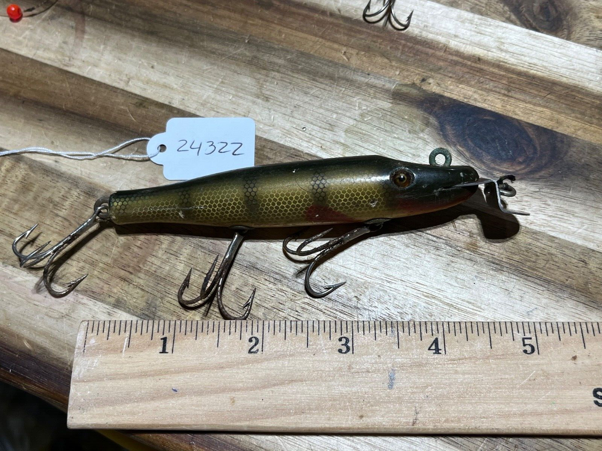 cob company indiana wood fishing lure Vintage Rare Wooden Fishing Lure C.C.B. Co. Garrett, Ind
