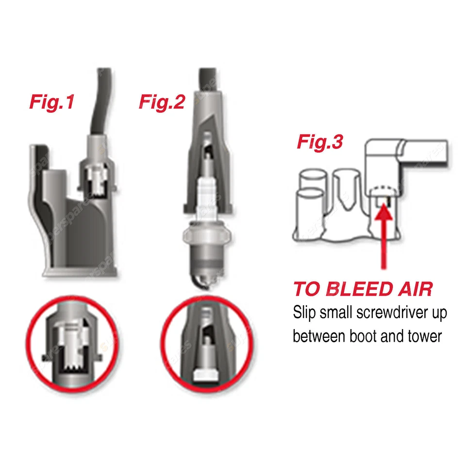 TOP GUN Spiral Wire Spark Plug Ignition Leads Set for Nissan Pathfinder VG30E - image 3 of 3