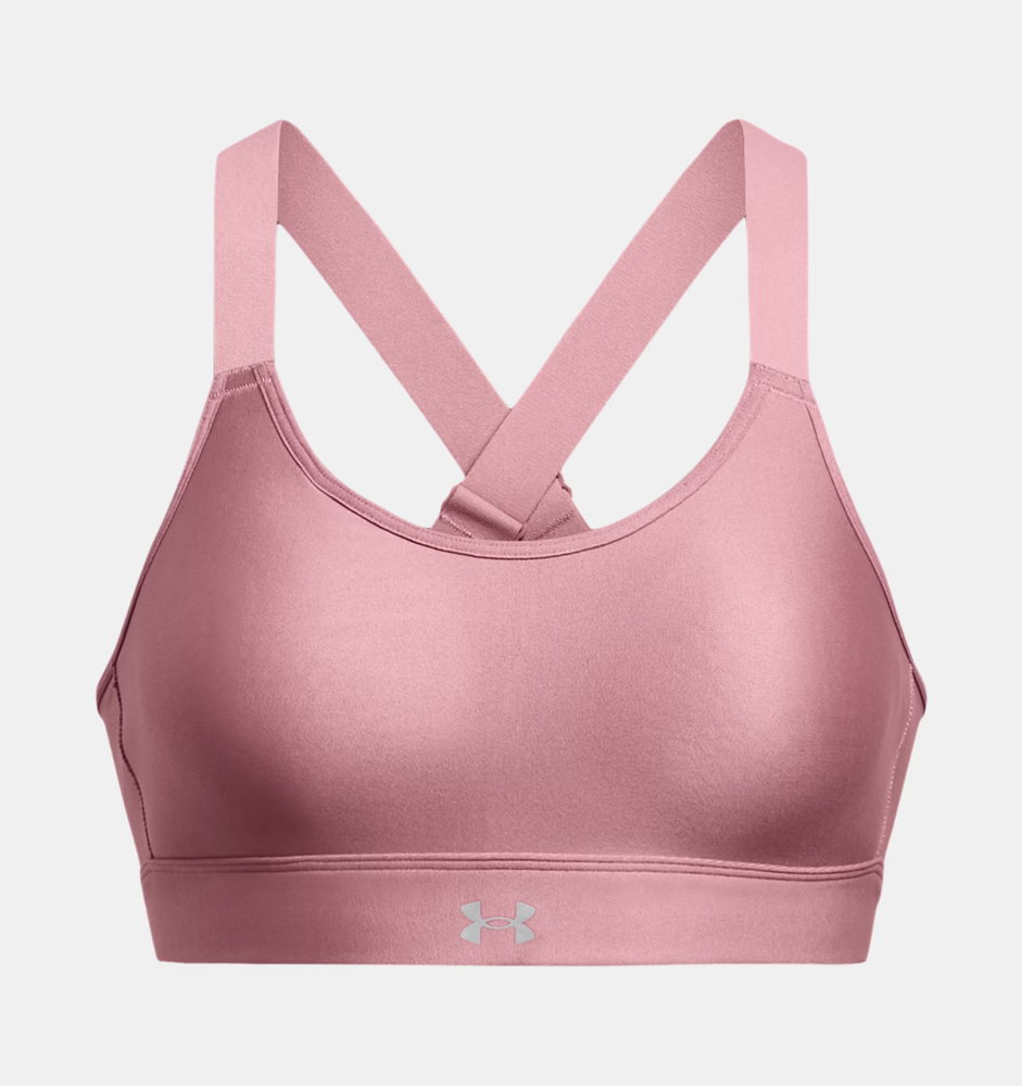 Women's Under Armour Continuum Mid Sports Bra Pink Size Small MSRP $45