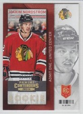 2013-14 PANINI CONTENDERS JOAKIM NORDSTROM ROOKIE TICKET GOLD /100 RC #144 Canes