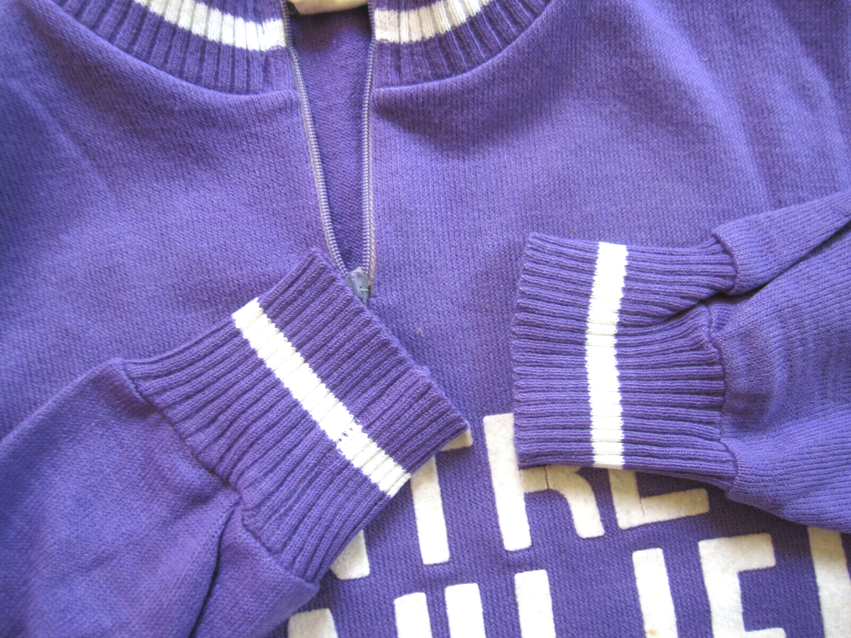 Maillot Cycliste Vintage Violet – Intermarché / Redon – Taille S – Acrylique – Homme