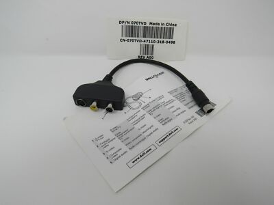 Dell S Video Audio Video Splitter Cable Length 5 Inches 513DP REV A00