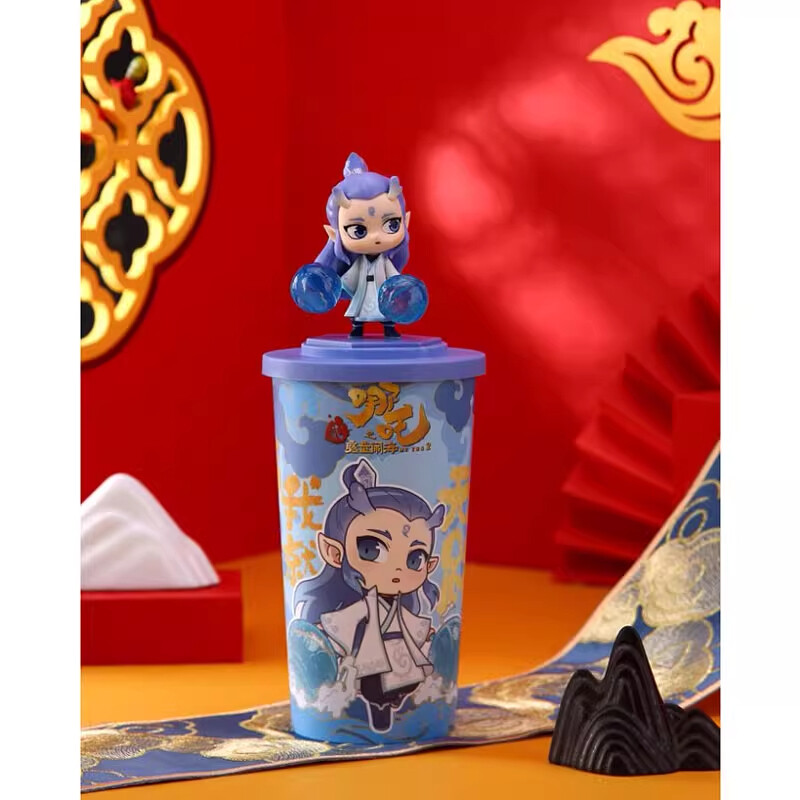 Ne Zha 2 Nezha Aobing 哪吒 敖丙 Plastic Water Cup Straw Cup Movie