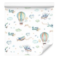 10M Vlies Tapeten Rollen Kinderzimmer Luftballons Luftzeuge Aquarell Xxl 2033