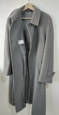 Vintage Alexander Mcqueen Wool Cashmere Overcoat Gray Size 50 Drop 