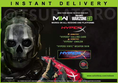 Call Of Duty Modern Warfare 2 II MW2 Hyper X Promo Code Card Emblem 