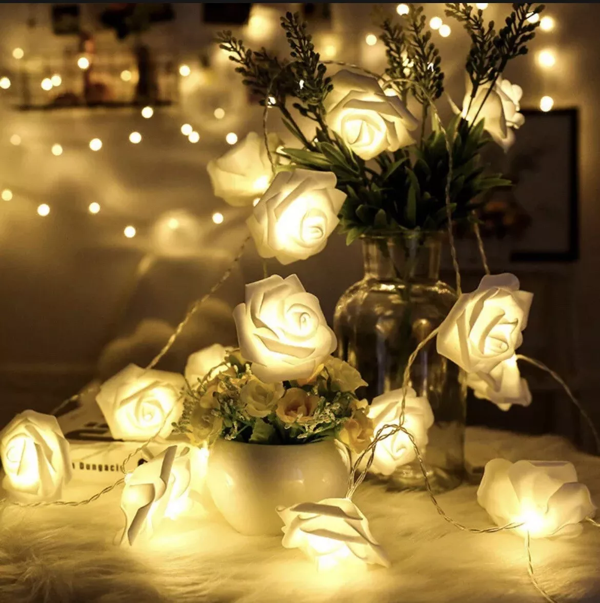 Indoor flower cheap string lights