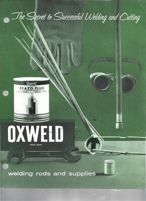 Vintage 196O OXWELD WELDING RODS SUPPLIES Catalog 15 PG & 4 PG. PRICE LIST