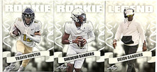 3 Card LOT DEION SANDERS & SHEDEUR Sanders-TRAVIS HUNTER 2024 Leaf PRIZED ROOKIE