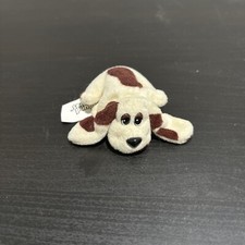 Vintage 1995 Pound Puppies White/Cream With Brown Spots 3  Plush Lewis Galoob