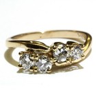 14k yellow gold .66ct SI2-I1 I European diamond cluster ring 3.6g vintage ladies — photo 2