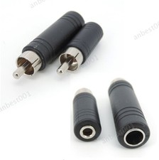 RCA Male Plug to 3.5mm 6.35mm 6.5mm female Stereo Jack connector socket