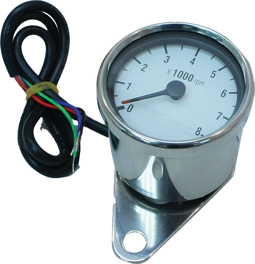 HARDDRIVE Mini 8000 RPM Tachometer White Face 21-6910W | eBay