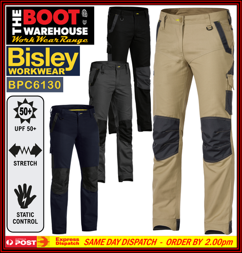 Bisley BPC6130 Mens Work Pants Stretch 