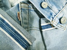 HOT VTG 80's USA Men LEVI'S 501 SELVEDGE BUTTON 524 WHITE TAB Denim Jeans 26 x28