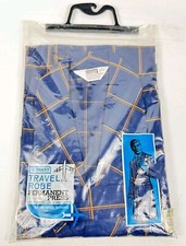 Vintage Men s Medium BRENT Montgomery Ward Blue Plaid Lounge Travel Robe 4926