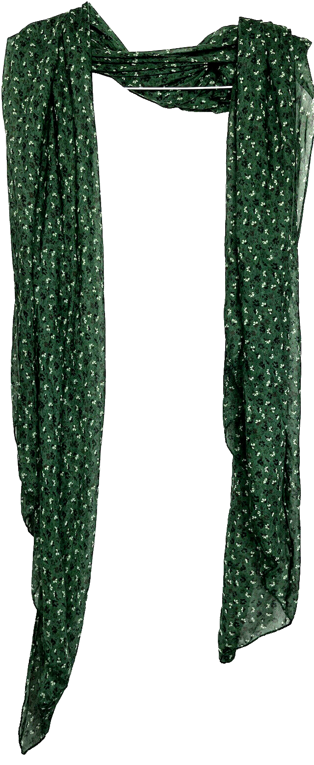 Lightweight Green Clover Floral Scarf for St Patrick’s Fashion Accessory-image