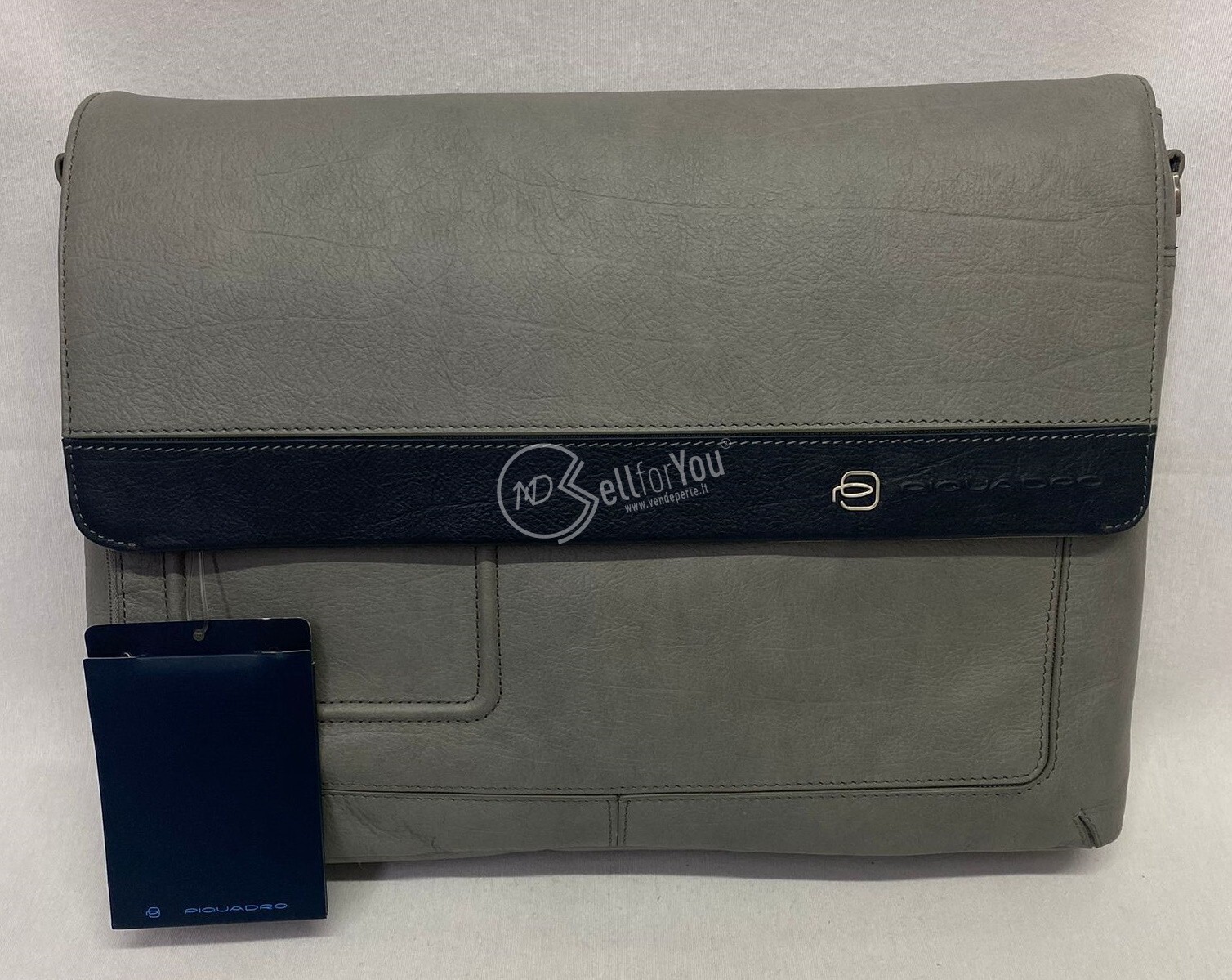 Borsa tracolla cartella da lavoro uomo marca Piquadro HM 2874 in pelle grigio