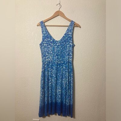 Athleta blue white reef print dreaming dress Small tshirt tank sundress | eBay Athleta blue white reef print dreaming dress Small tshirt tank sundress | eBay