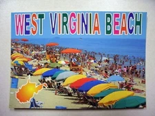 West Virginia Beach Postcard
