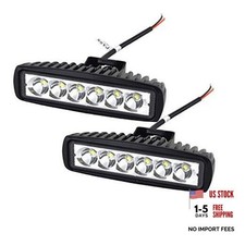 2pc 6 inch 18W Slim Led Light Bar Spot Offroad Driving Lights 12V 24V