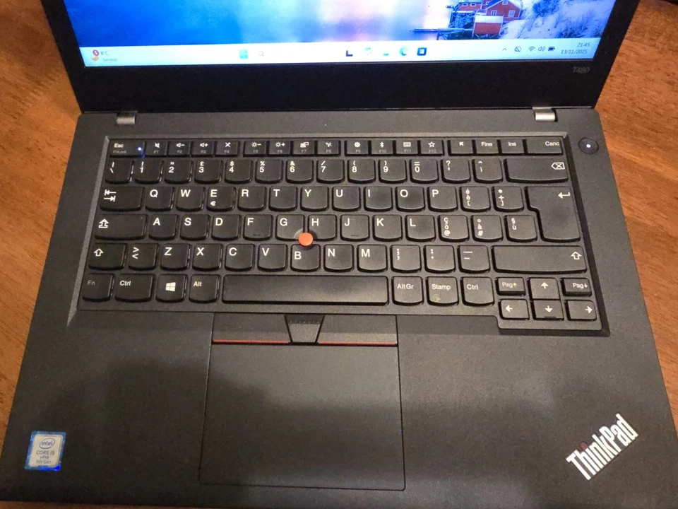 🔴Lenovo Thinkpad T480 Core i5 8350U 8/256 14" FHD Thunderbolt NUOVI ARRIVI !!🔴 - Immagine 4 di 4