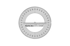 8 Inch 360 Degree Plastic Circular Protractor Clear Math Geometry Draft Tool