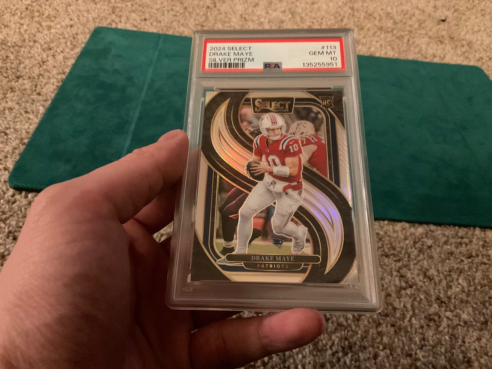 PSA 10 2024 Panini Select Drake Maye RC Silver Prizm Premier Level #113