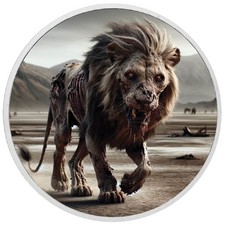   2026 Australia 1 oz 9999 argento FDC decadimento e rovina zombie leone colorato